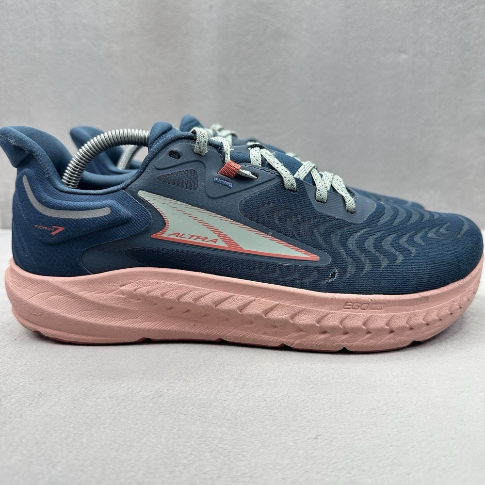 Womens Size 11.5 Altra Torin 7 Shoes Deep Teal / Pink Athletic Running Sneakers
